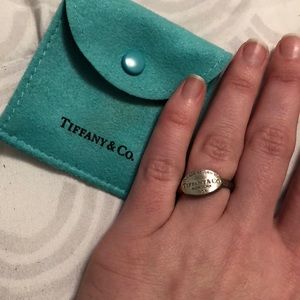 Sterling silver Tiffany & Co logo ring